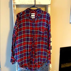 AE boyfriend fit plaid